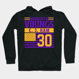 Minnesota Vikings Ham 30 American Flag Football Hoodie